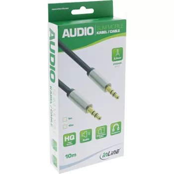 InLine õhuke Audio kaabel 3,5mm isane / isane, Stereo, 10m