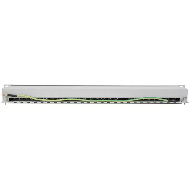 Intellinet harukarp, Cat6a, FTP, 24 pordiga, 1U, varjestatud, 90° ülalt sisenevad pressliitmikud, hall