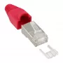 InLine Crimp Connector RJ45 8P8C varjestatud, keermestaja ja paindekaitsega, punane