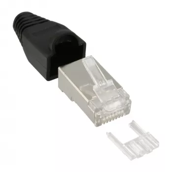 InLine Crimp Connector RJ45 8P8C varjestatud, keermestaja ja paindekaitsega, 100 tk.