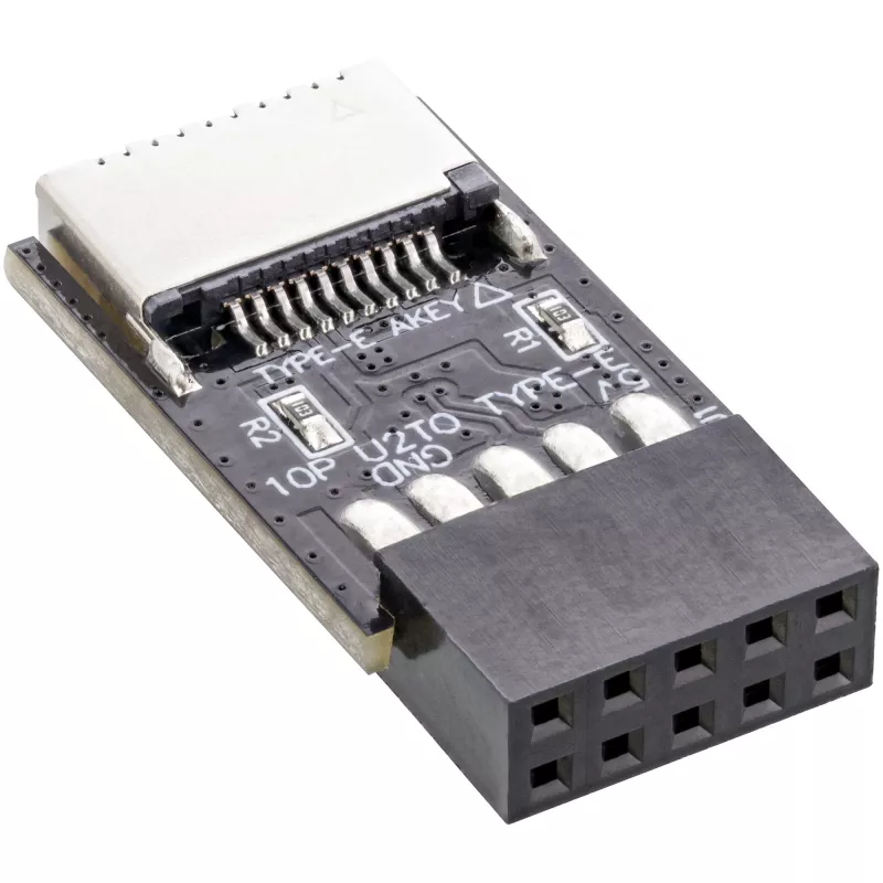InLine USB 2.0 USB 3.2 Type-E Key-A adapterile, sisemine