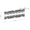 InLine hoiuvõrk lauaaluseks paigaldamiseks takjakinnitustega, must, maksimaalne seadme laius 30 cm, 310×910×15 mm