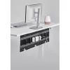 InLine hoiuvõrk lauaaluseks paigaldamiseks takjakinnitustega, must, maksimaalne seadme laius 30 cm, 310×910×15 mm