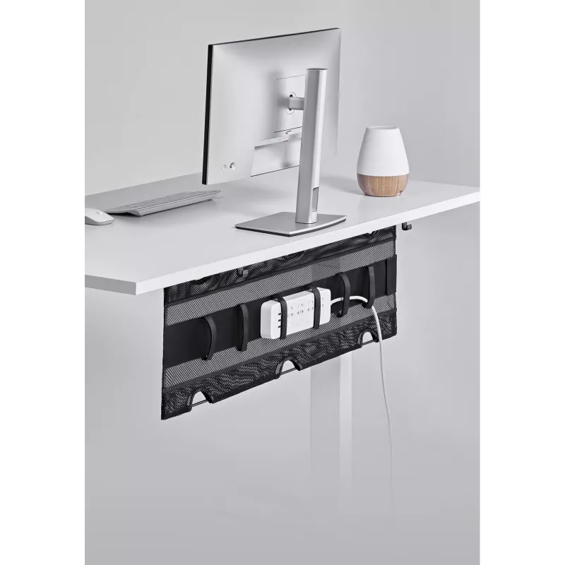 InLine hoiuvõrk lauaaluseks paigaldamiseks takjakinnitustega, must, maksimaalne seadme laius 30 cm, 310×910×15 mm