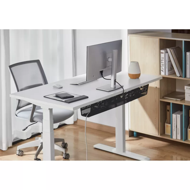 InLine hoiuvõrk lauaaluseks paigaldamiseks takjakinnitustega, must, maksimaalne seadme laius 30 cm, 310×910×15 mm