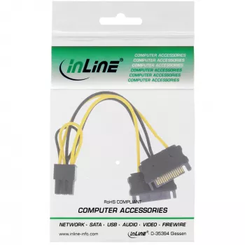 InLine toiteadapter 2x SATA / 6 kontaktiga PCIe graafikakaardile 26628B