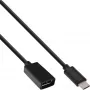 InLine USB 3.2 Gen.1x2 adapterkaabel, USB-C isane / A-pesa, must, 0,15 m