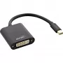 InLine Mini DisplayPort isane / DVI-D 24+1 adapter emane Alumiinium must, 0,15 m