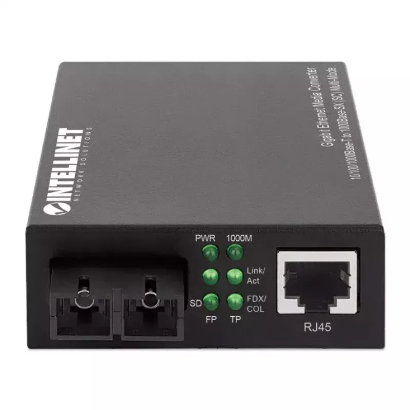 Intellinet Gigabit Ethernet meediumikonverter 10/100/1000Base-T 1000Base-SX-ile (SC) mitmerežiimiline, 550 m, automaatne läbirääkimine