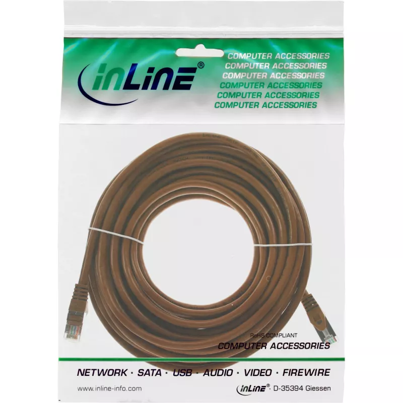 InLine patch-kaabel SF/UTP Cat.5e brown 5m