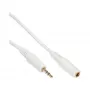 InLine helikaabel, 3,5 mm isane/emane, stereo, valge/kuldne 10 m