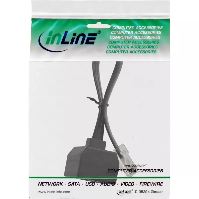 InLine ISDN jaotur 1->2, , 1x RJ45 M / 2x RJ45 F, (8P8C), ilma takistiteta