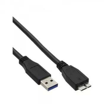 InLine USB 3.2 Gen.1 kaabel tüüp A-pistik / Micro B-pistik, must, 3 m