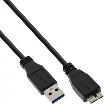 USB 3.2 Gen.1 kaabel tüüp A-pistik / mikro B-pistik InLine 35410 1 m must