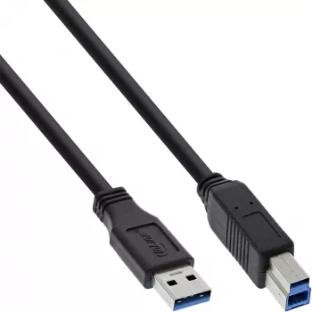 USB 3.2 Gen.1 kaabel Type A-pistik / Type B-pistik InLine 35350 5 m must