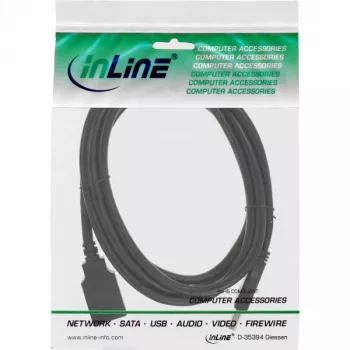 InLine USB 3.2 Gen.1 kaabel, isane tüüp A / emane tüüp B, must, 2,5 m