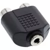 Heliadapter 3,5 mm pistikupesa emane Stereo / 2x RCA emane InLine 99346