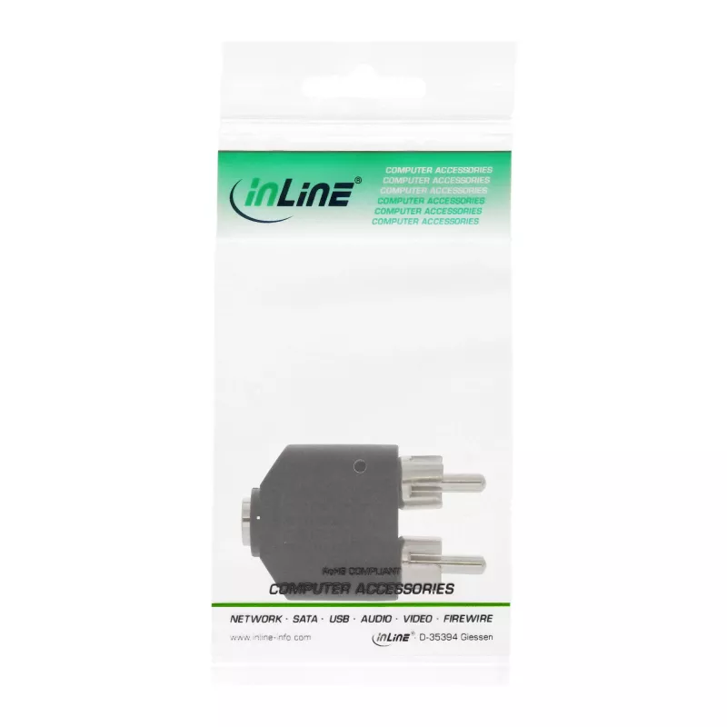 Audioadapter 3,5 mm emane stereopesa / 2x RCA isane InLine 99343