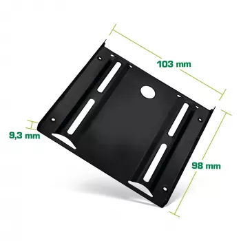 InLine HDD/SSD kinnitusraam, 2,5-tolliselt 3,5-tollisele, kruvidega, must