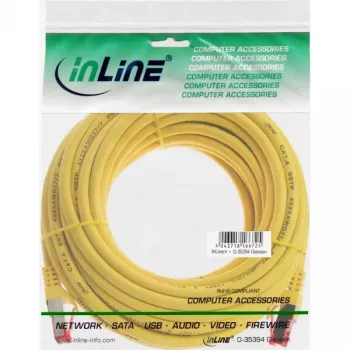InLine paigakaabel S/FTP PiMF Cat.6 250MHz PVC vask kollane 40m