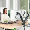 Leitz Ergo ruumisäästlik kahe monitori käsi, 9 kg, 43,2 cm (17 tolli), 81,3 cm (32 tolli), 75 x 100 mm, kõrguse reguleerimine, hall