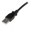 StarTech.com 3m USB 2.0 A vasaknurkse B-pistikuga kaabel – isane/isane, 3 m, USB A, USB B, USB 2.0, 0,48 Gbit/s, must