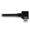 StarTech.com 3m USB 2.0 A vasaknurkse B-pistikuga kaabel – isane/isane, 3 m, USB A, USB B, USB 2.0, 0,48 Gbit/s, must