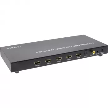 InLine 4×1 HDMI 4K lüliti heliga