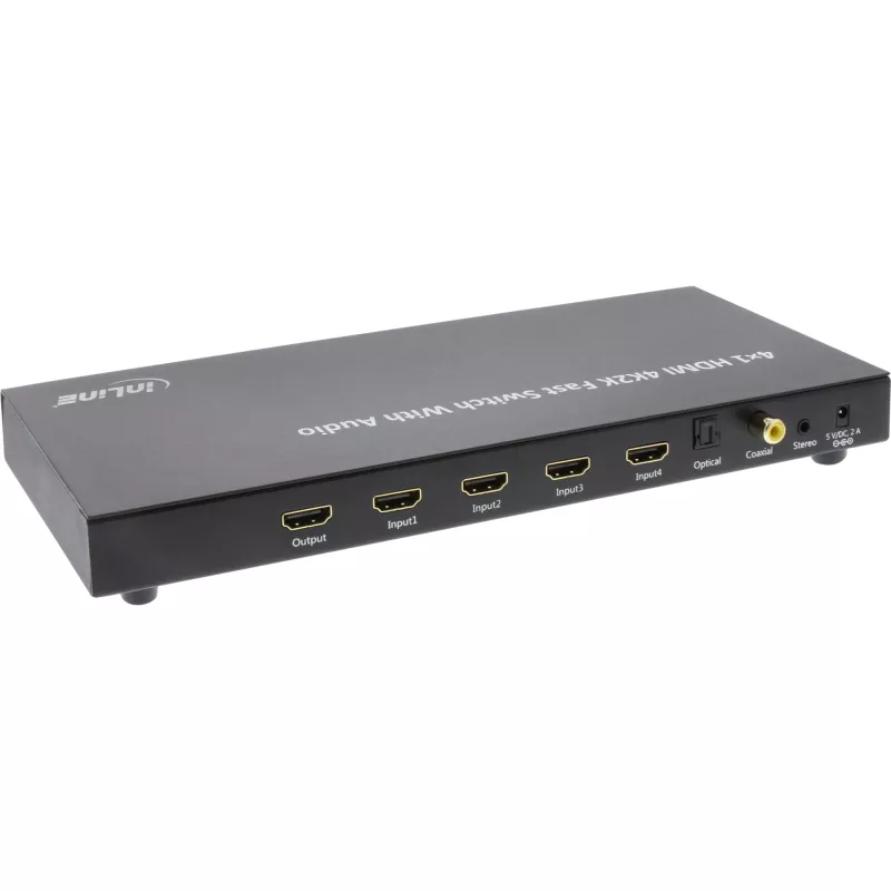 InLine 4×1 HDMI 4K lüliti heliga