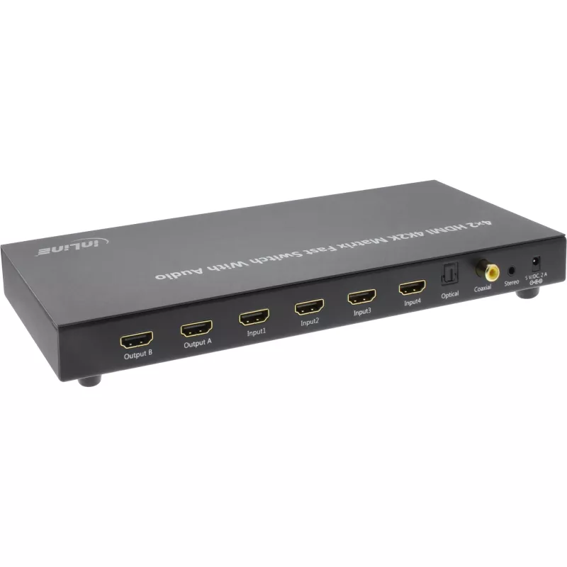 InLine HDMI-maatrikslüliti, 4K2K, 4 sisendit 2 väljundisse