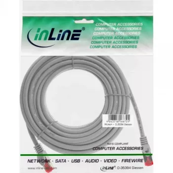 InLine patch-kaabel S/FTP PiMF Cat.6 250MHz copper halogen free hall 15m