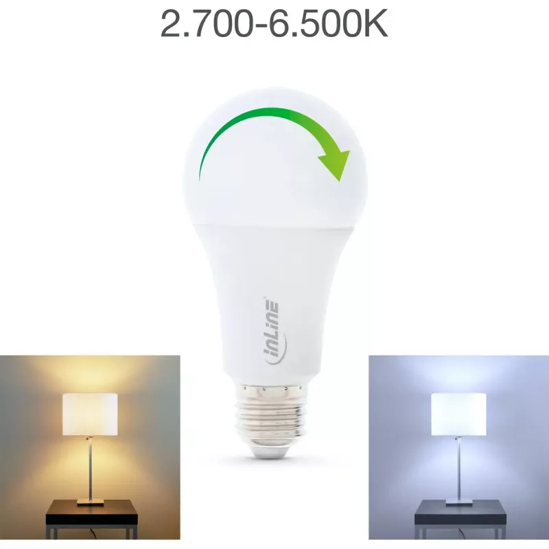 InLine SmartHome LED-pirn RGB E27, 900LM