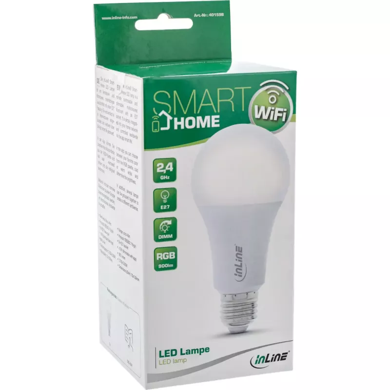 InLine SmartHome LED-pirn RGB E27, 900LM