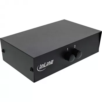 InLine AV-lüliti manuaalne 2-port 3x RCA IN/OUT komposiit must