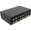 InLine AV lüliti manuaalne 4-pordiline 3x RCA IN/OUT komposiit Must