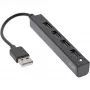 InLine USB 2.0 4-pordiline jaotur, USB-A-pistik 4x USB-A emasele, kaabel 15 cm