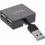 InLine USB 2.0 4-pordiline jaotur, USB-A-pistik 4x USB-A emasele, kaabel 4 cm