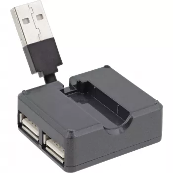 InLine USB 2.0 4-pordiline jaotur, USB-A-pistik 4x USB-A emasele, kaabel 4 cm