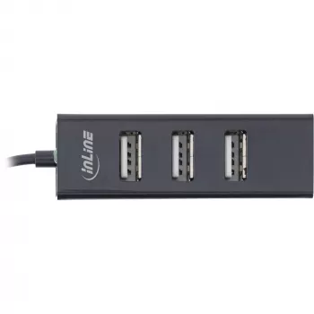 InLine USB 2.0 4-pordiline jaotur, USB-C isane kuni 4x USB-A-pesa, kaabel 15 cm
