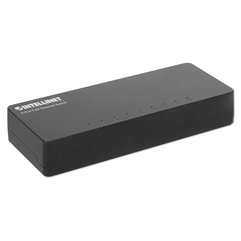 Intellinet 8-Port Fast Ethernet Switch Desktop Size, plastik, IEEE 802.3az (Energy Efficient Ethernet), Must