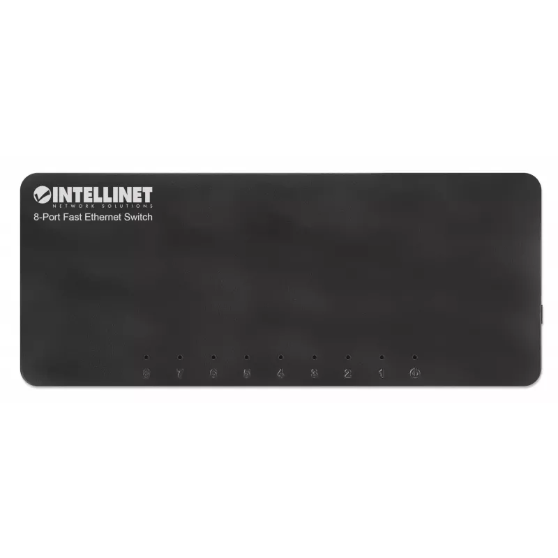 Intellinet 8-Port Fast Ethernet Switch Desktop Size, plastik, IEEE 802.3az (Energy Efficient Ethernet), Must