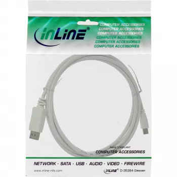 InLine Mini DisplayPort - DisplayPort kaabel valge 1 m