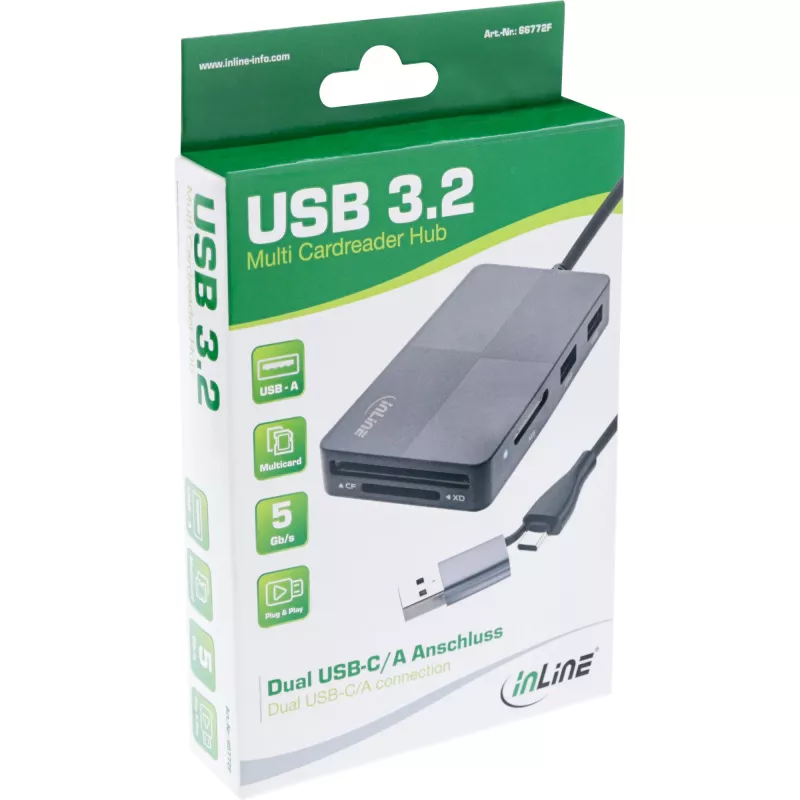 InLine 66772F kaardilugeja USB Hall