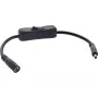 InLine alalisvoolukaabel lülitiga, DC isane/emane 4.0x1.7mm, AWG 18, must, 0.20m