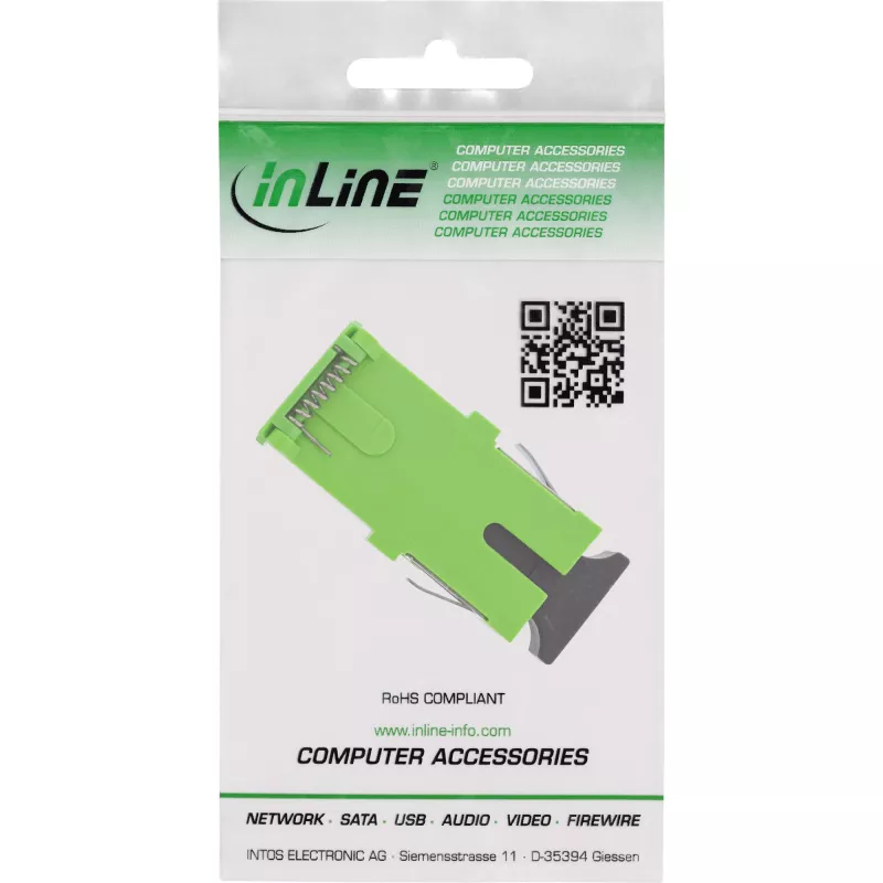Fiiberoptiline adapter InLine 89992F SC/SC ühemoodiline roheline