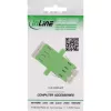 Fiiberoptiline adapter InLine 89989R Dupleks LC/LC SM Emane/Emane Roheline