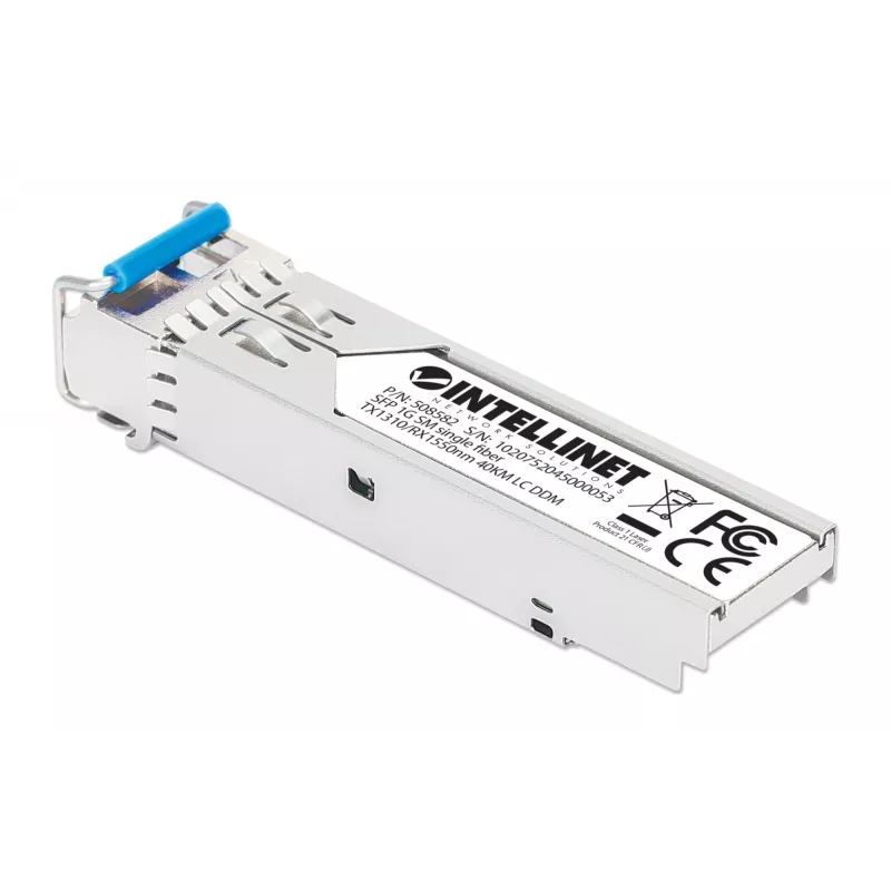 Intellinet Gigabit Fiber WDM Bi-Directional SFP Optical transiiver Module 1000Base-BX-U LC 40 km