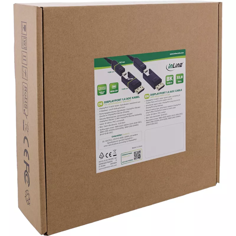 InLine 17215O DisplayPort kaabel 15 m Mini DisplayPort / DisplayPort Must