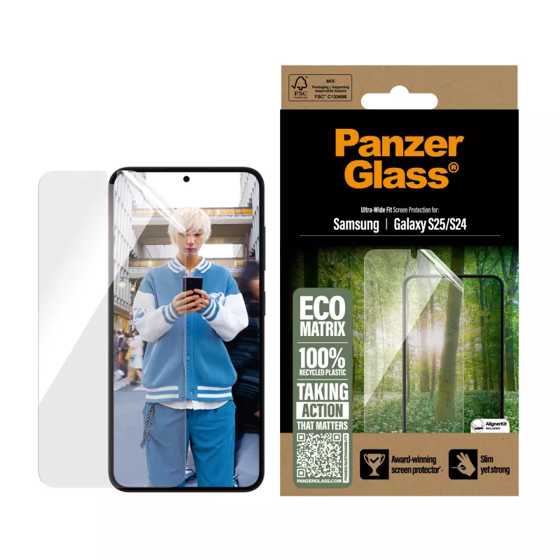 PanzerGlass ® ECO MATRIX ekraanikaitse Samsung Galaxy S25 | S24 | Ultra-Wide Fit