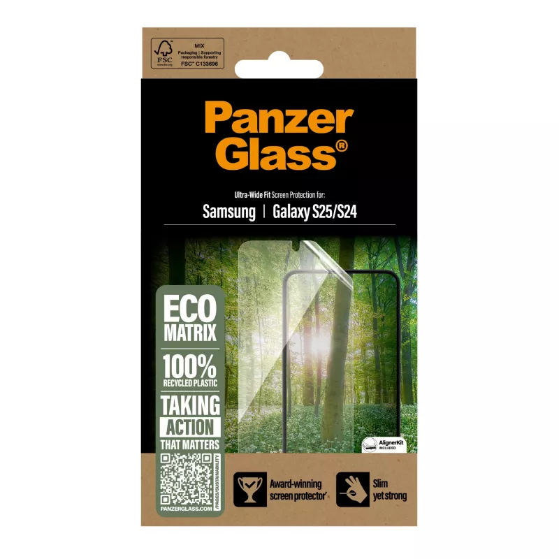 PanzerGlass ® ECO MATRIX ekraanikaitse Samsung Galaxy S25 | S24 | Ultra-Wide Fit